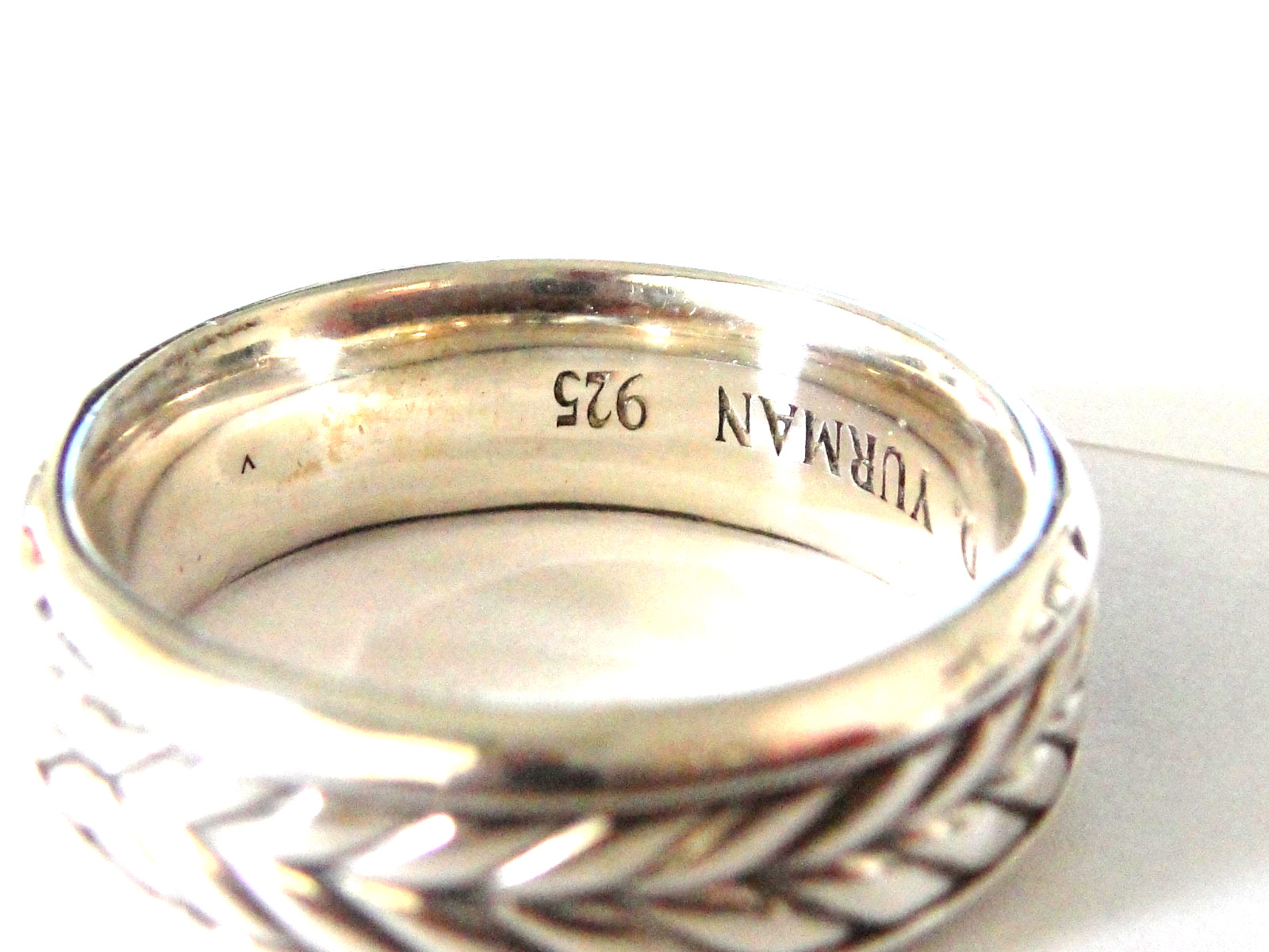 DAVID YURMAN SS CHEVRON BLUE SAPPHIRE RING
