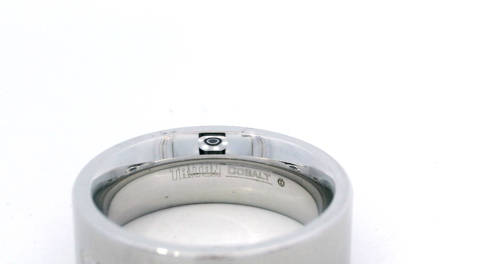 Men’s Triton Cobalt .25ctw Round Natural Diamond 8mm Comfort Fit Band Ring