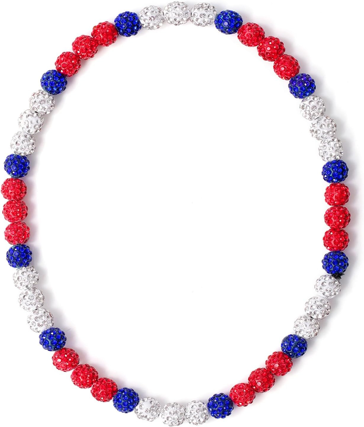 Baseball Necklace 16In/19In/22In Baseball Bling Drip Necklaces Rhinestone Clay B