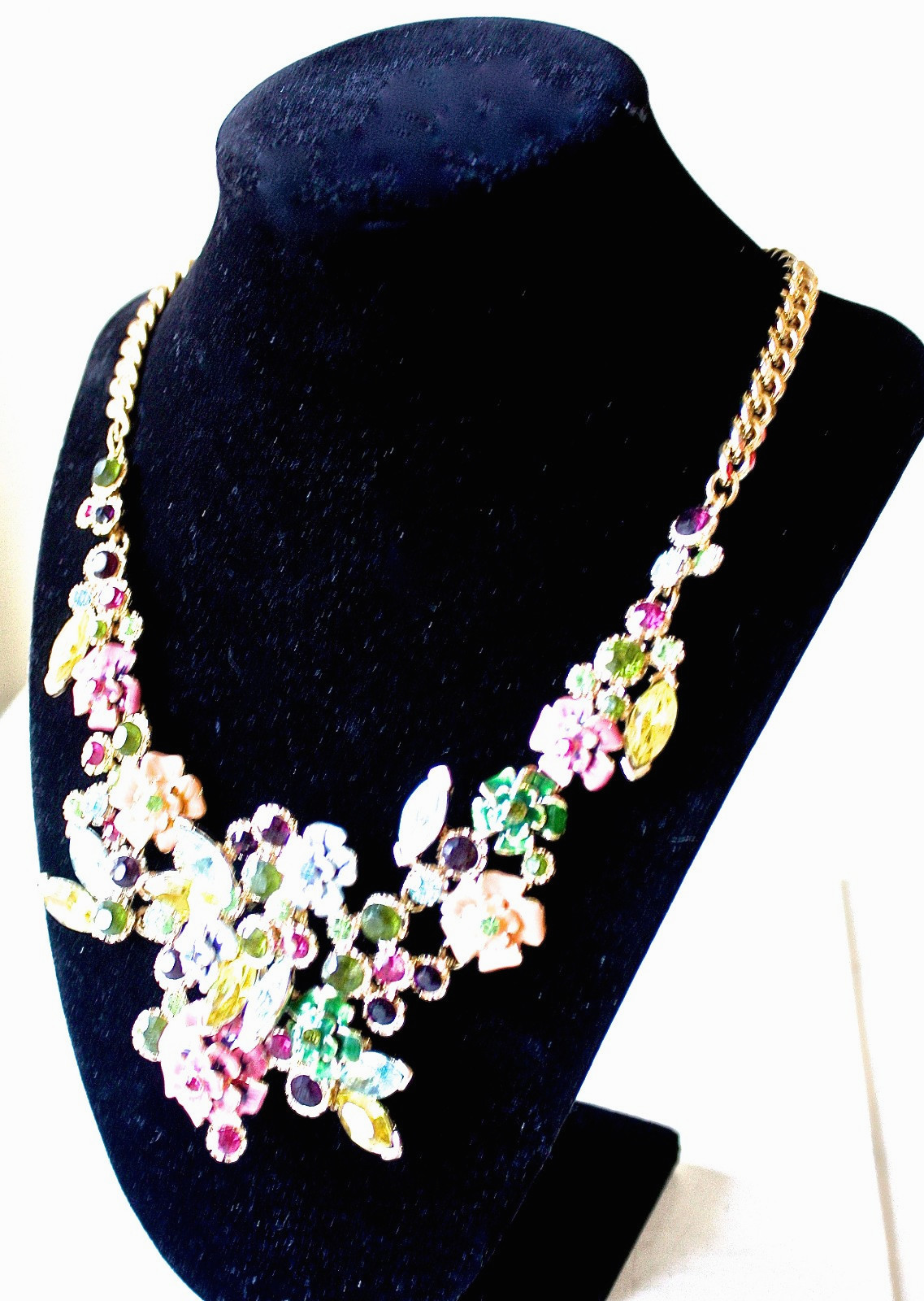 Joan Rivers Classics 25th Anniversary Enamel Rhinestone Statement Necklace