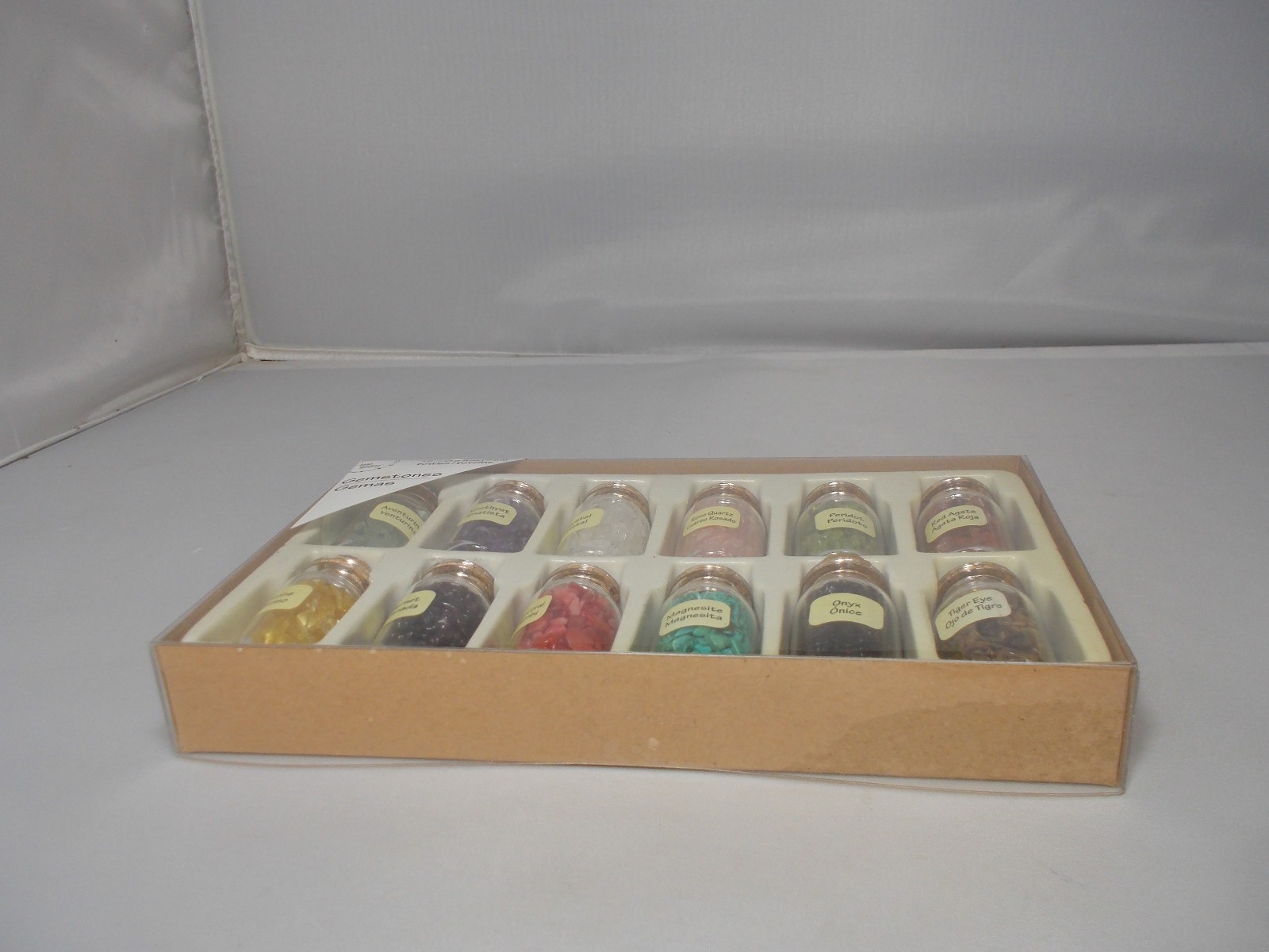 12 0.2 oz (7ml) Gemstone Bottles Bead-Landing New Old Stock Crafts Free S&H