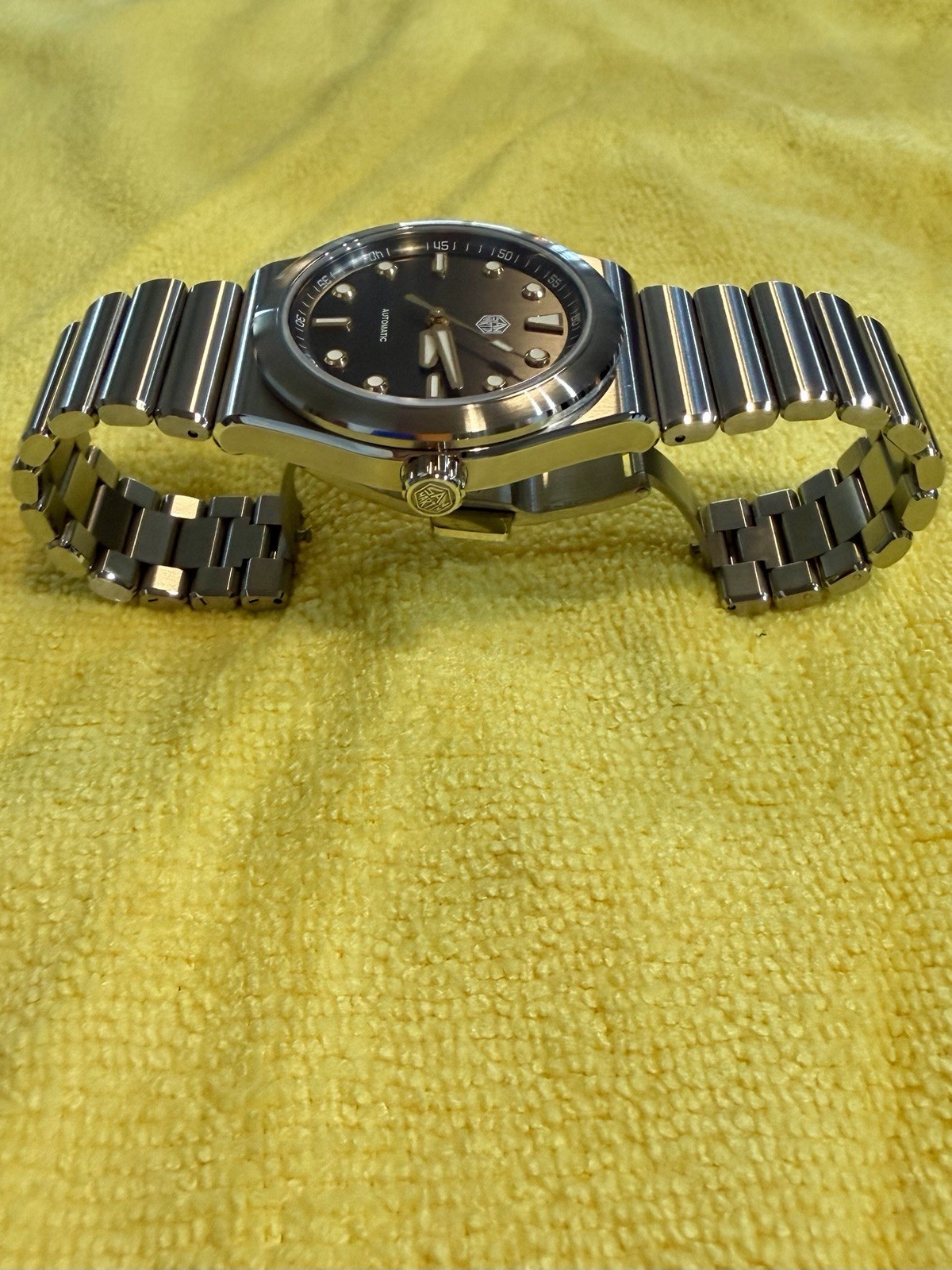 San Martin SN0149-G Miyota 90S5 Hi-Beat Gunmetal Brushed Dial Sapphire-MINT