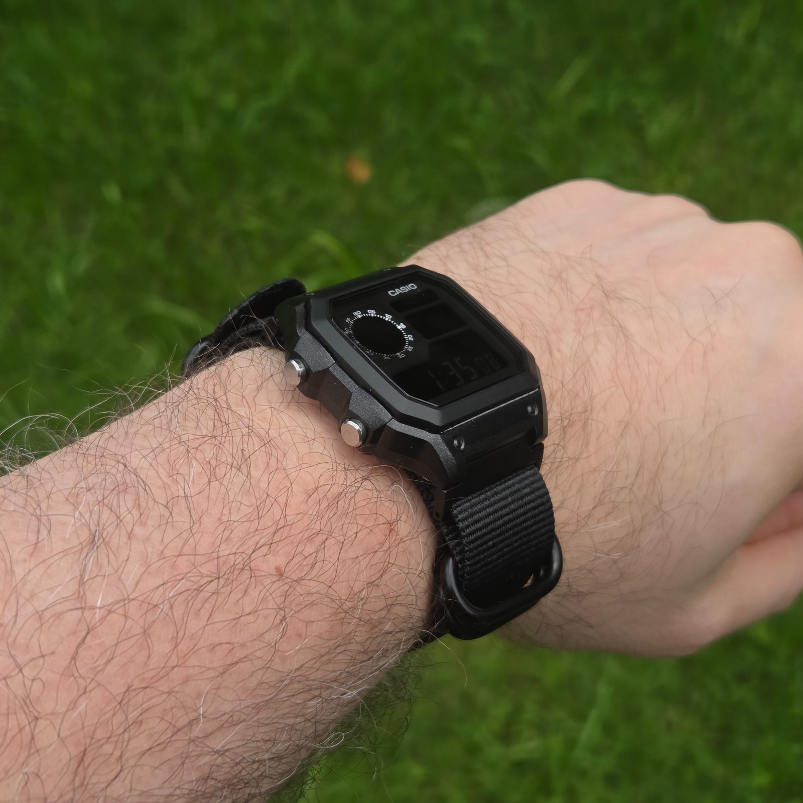 CASIO AE-1200WHD. Royale World Time Watch Mod. Blackout Negative. Hydromod.