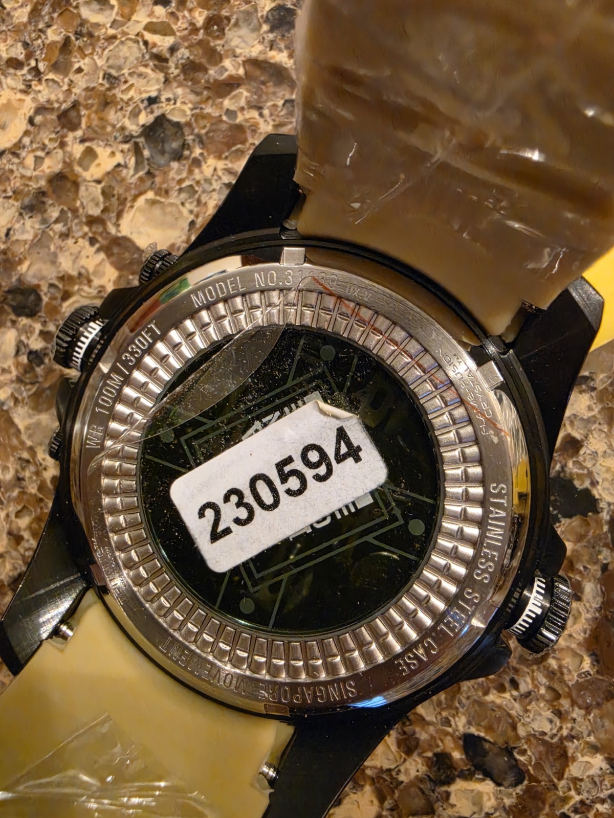 Invicta 31139 Coalition Forces Sniper Quartz Analog 50mm Black SS/Beige w/ Box