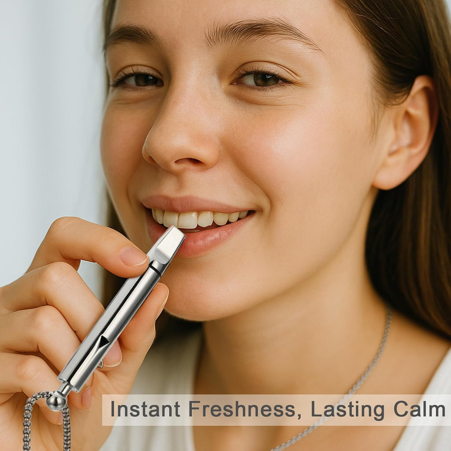 Breathe Free, Breathing Necklace with Adjustable Resistance, Quit Smoking Inhale