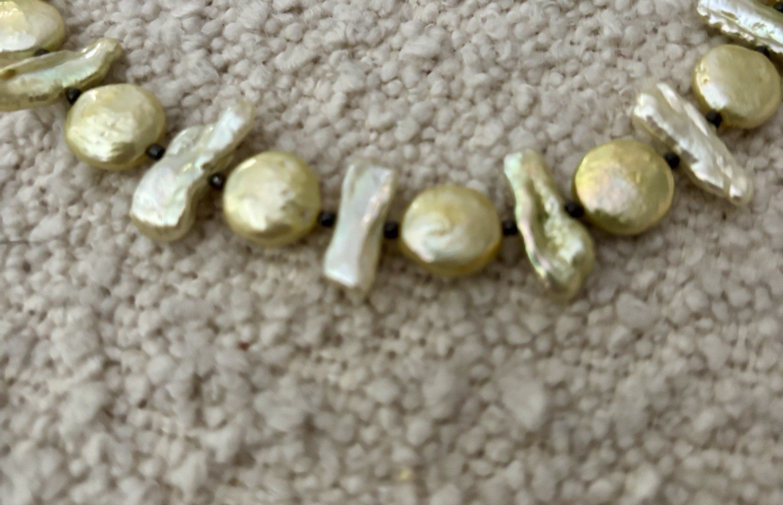 STICK COIN PEARL NECKLACE (19 – 21″) & EARRINGS GOLD SILVER COLOR