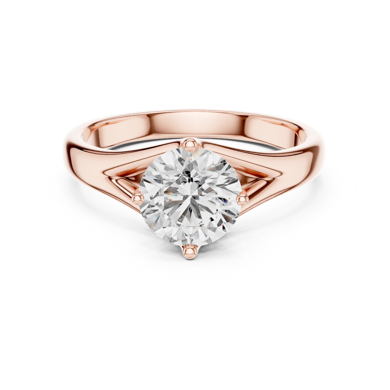 1 Ct Lab Grown Diamond IGI Certified Engagement Wedding Gold Ring 14 K F VVS