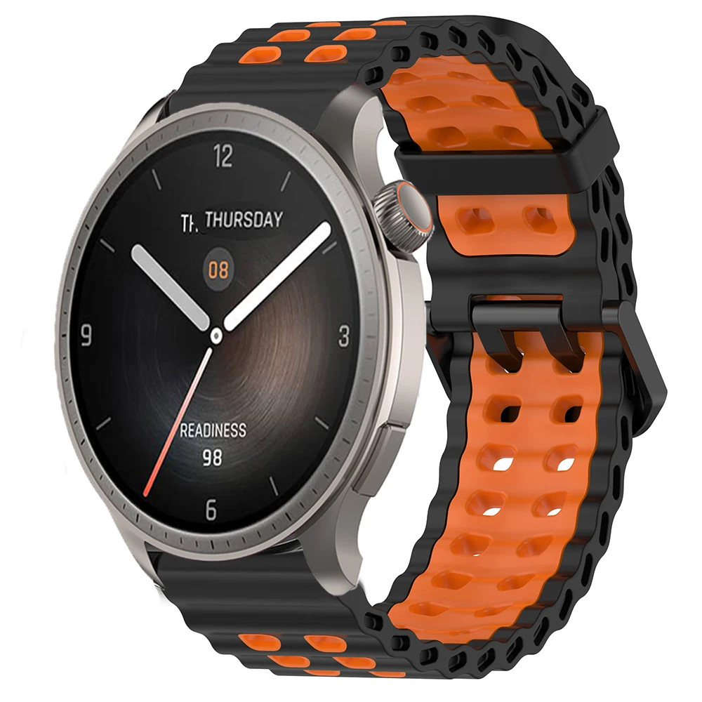 22mm Silicone Strap for Amazfit Balance 2 1 Bip 6 5/GTR 4 3 Pro/Huawei 46mm Band