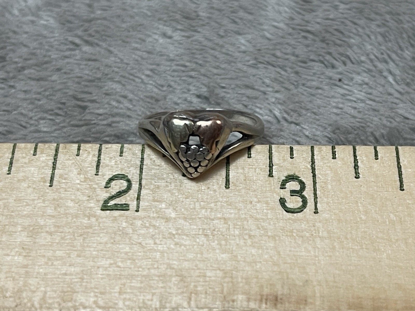 VTG 925 & 10k Black Hills Gold Ring Leaves Grapes Size 6 ! 3.2 Grams !!