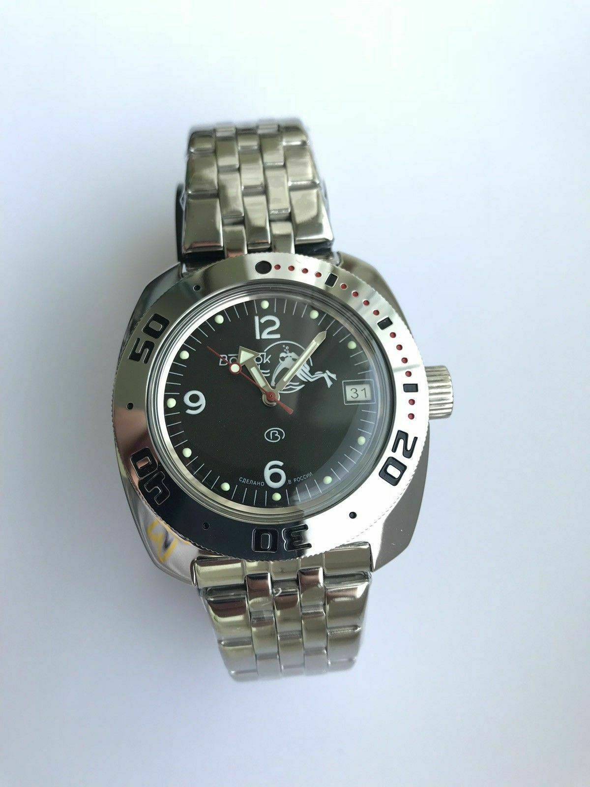 Vostok Amphibia 710634 Watch Scuba Dude Diver Mechanical Automatic US SELLER