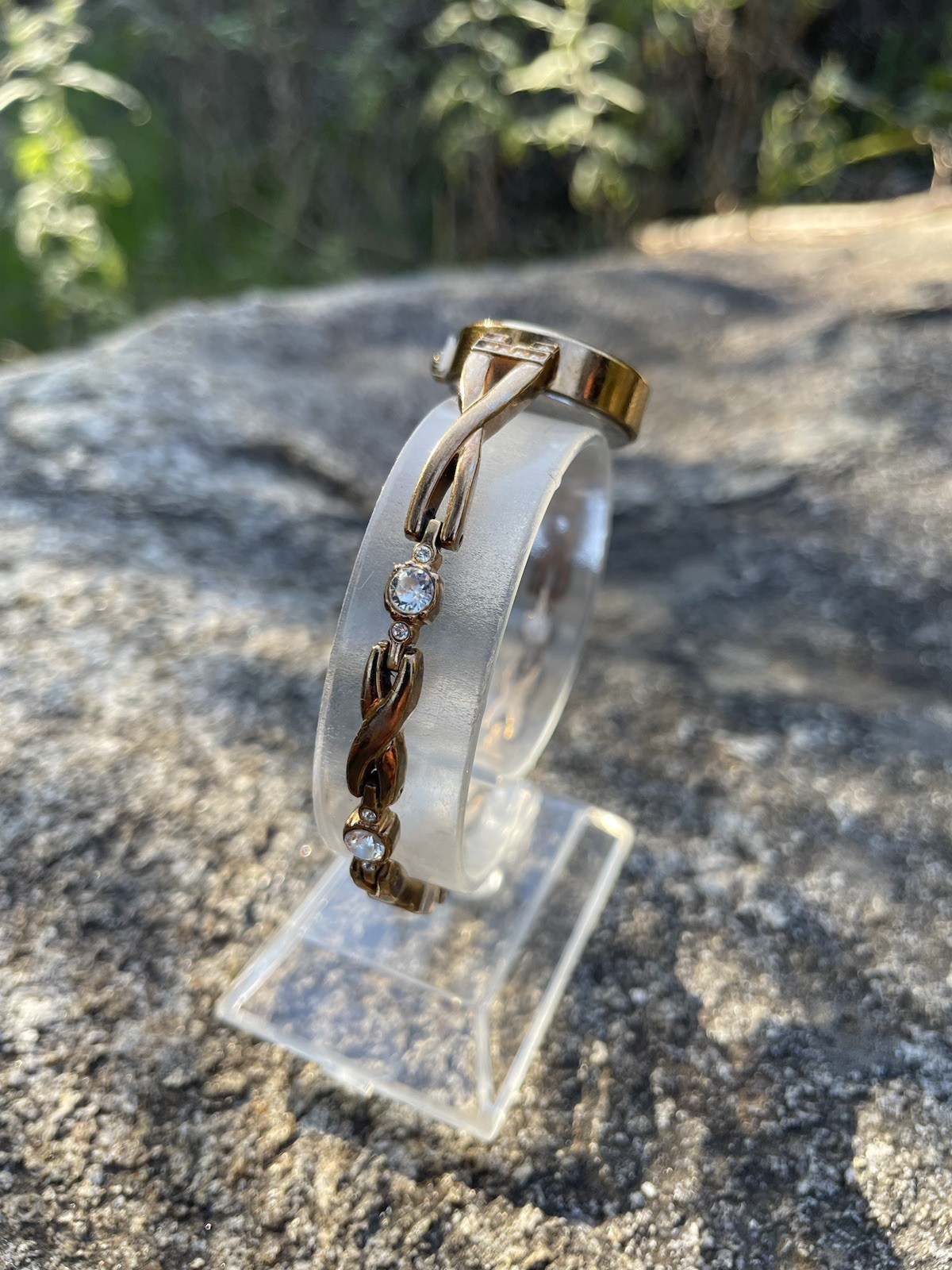 Anne Klein Watch Women AK/3586 23mm Rose Gold Tone MOP New Battery 7″