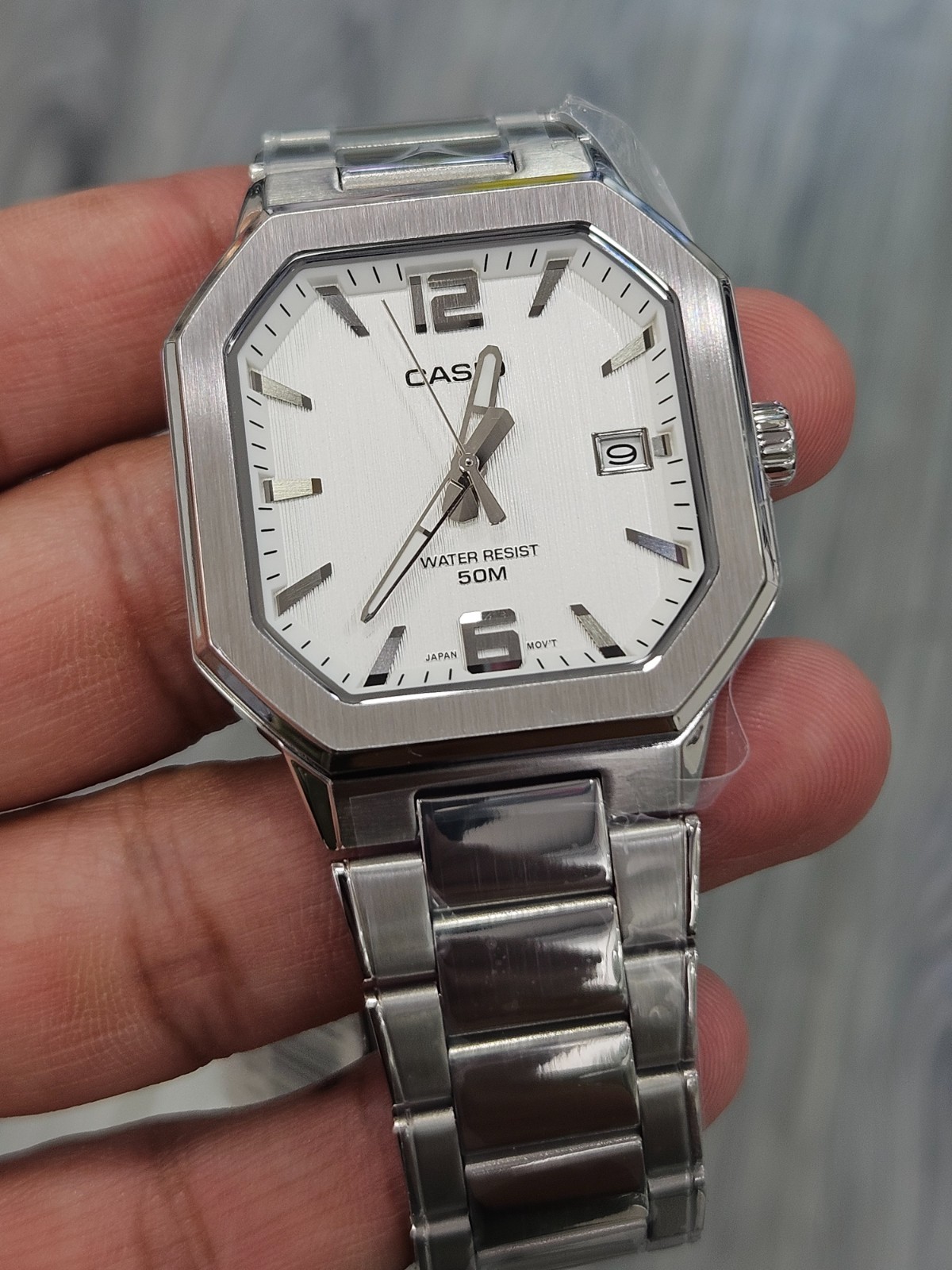 Casio MTP-B195D-7AVDF Men’s Stainless Steel Watch | 50M Water Resist | Original