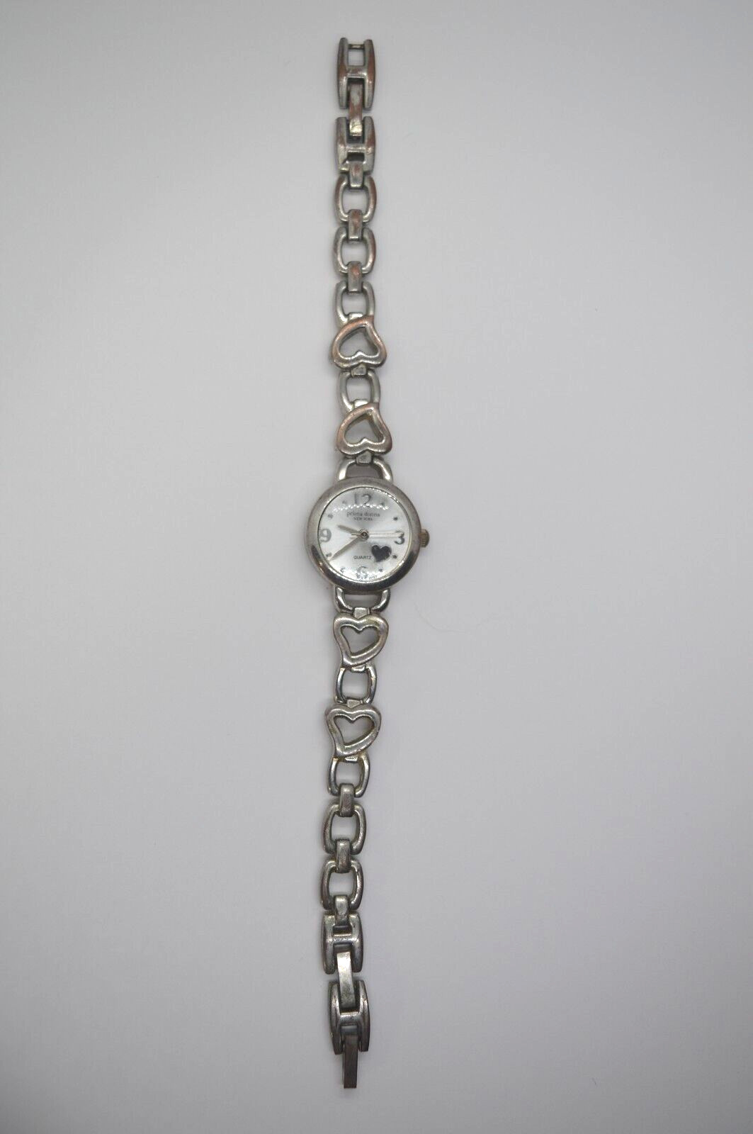 Prima Donna New York” womens quartz 7” Heart bracelet New battery ”GUARANTEE