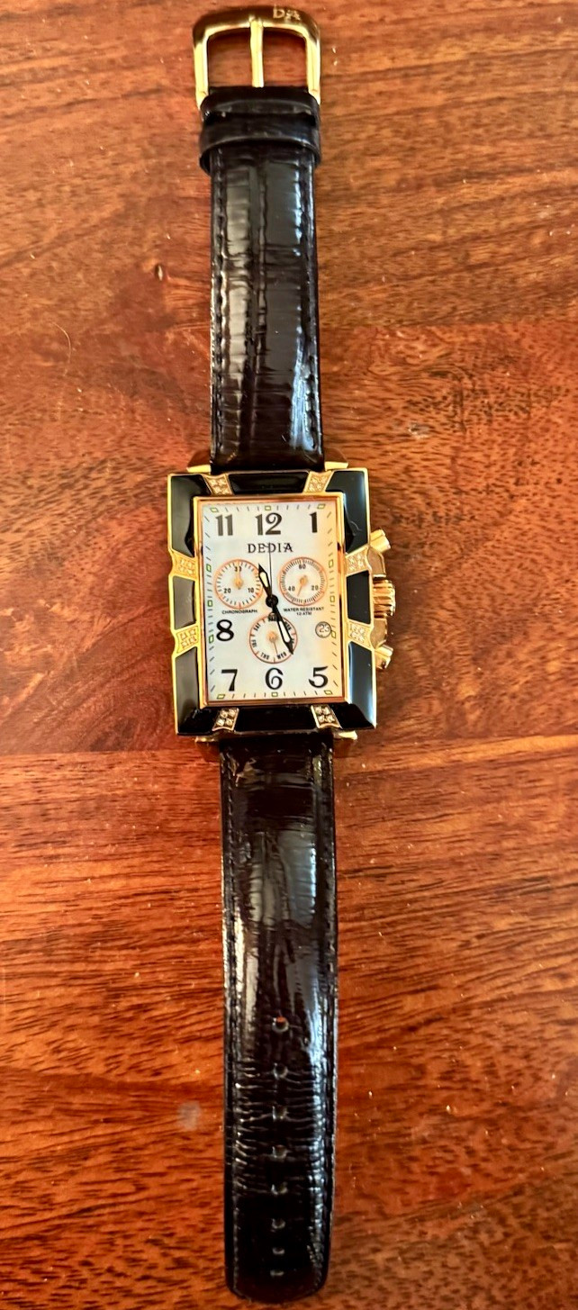 DEDIA LILY MQ Collection Chronograph Day date Watch With Precious Stones