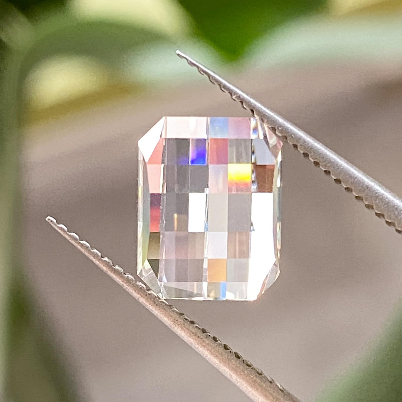 Lab-Created Colored Gemstones – 8 Colors Pixel Cut Geometric Step-Cut Loose S…