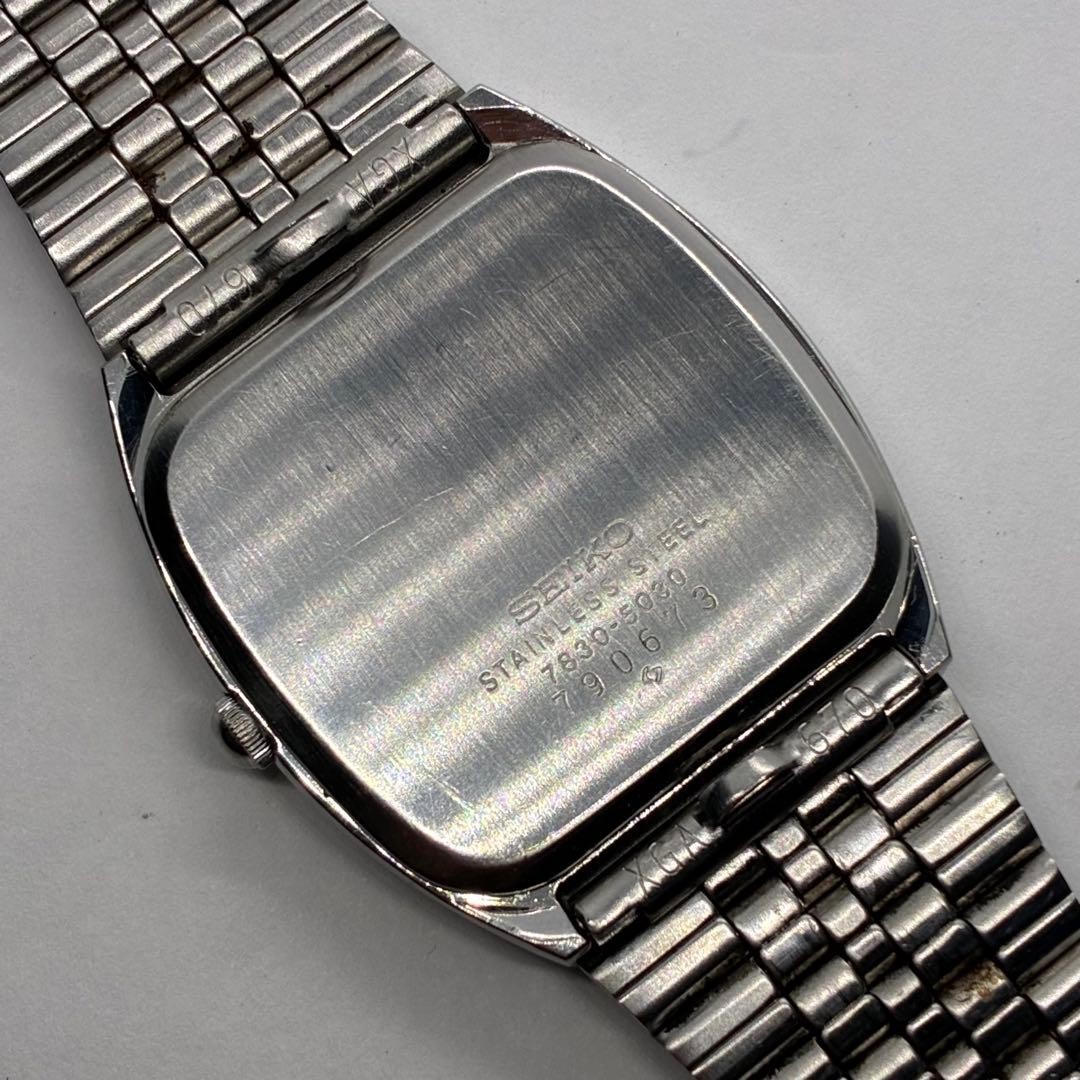 Seiko Quartz 7830-5030,new battery,working condition,item number2444 From Japan