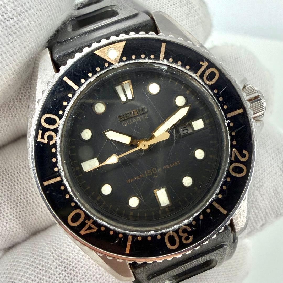 Seiko 2625-0010 35mm 17cm Wrist Quartz Mens Watch Diver Vintage Japan Pre-Owned