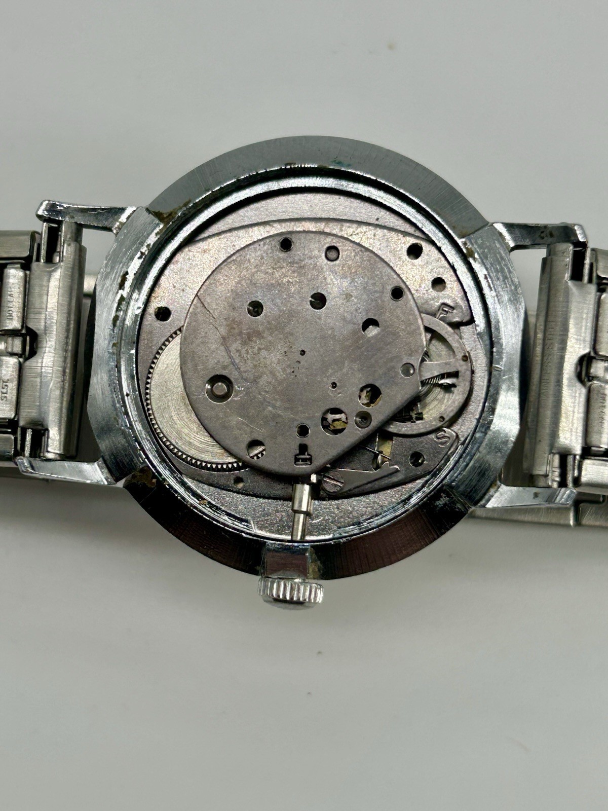 1963 Timex Vintage Mechanical Hand Wind 33mm Gold Sunburst Dial Runs Speidel USA