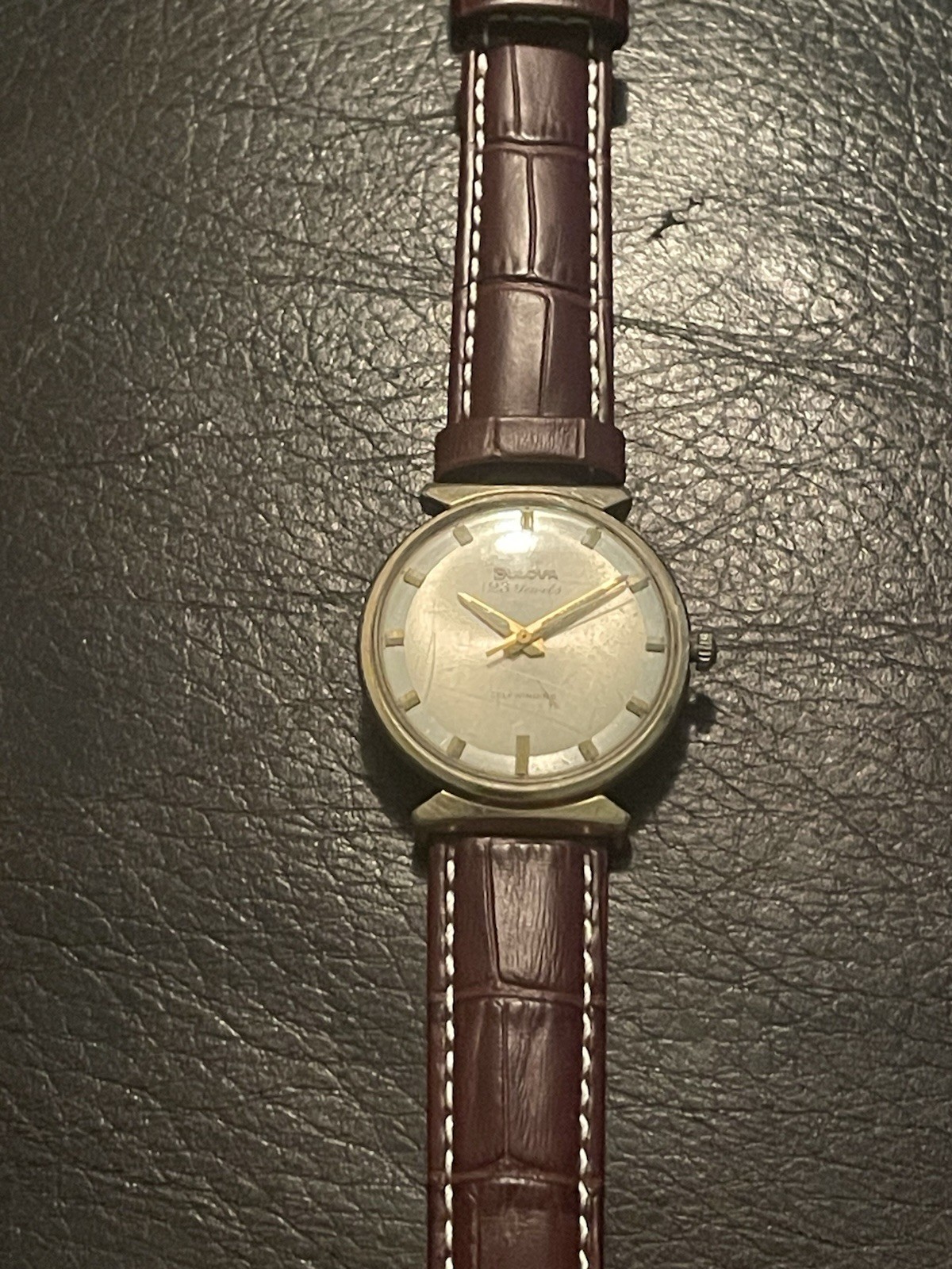 Vintage Bulova 23 Jewel Automatic Self Winding Mens Dress Watch Gold Tone Silver