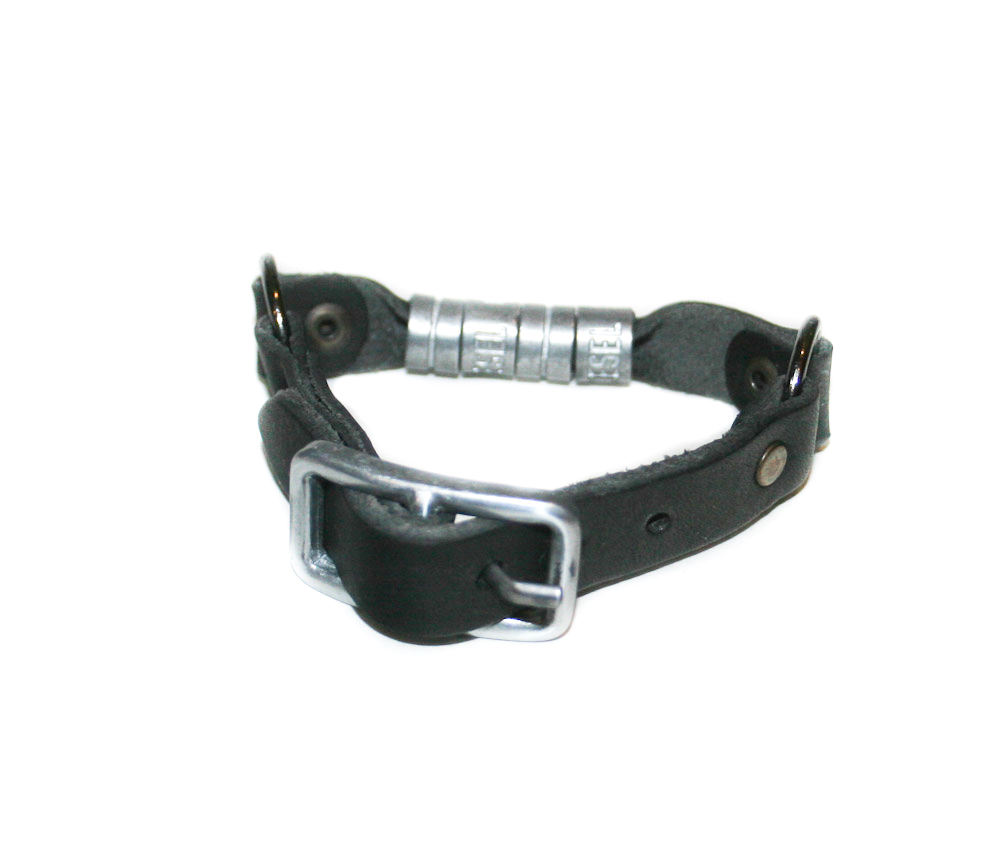 NEW DIESEL Brand 2 – ARIN Italian Vintage Black Yellow Red Leather Bracelet Cuff