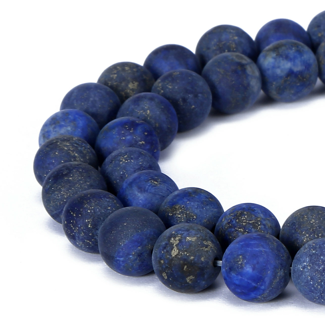 Lapis Lazuli Matte Round Beads 4mm 6mm 8mm 10mm 12mm Approx 15.5″ Strand