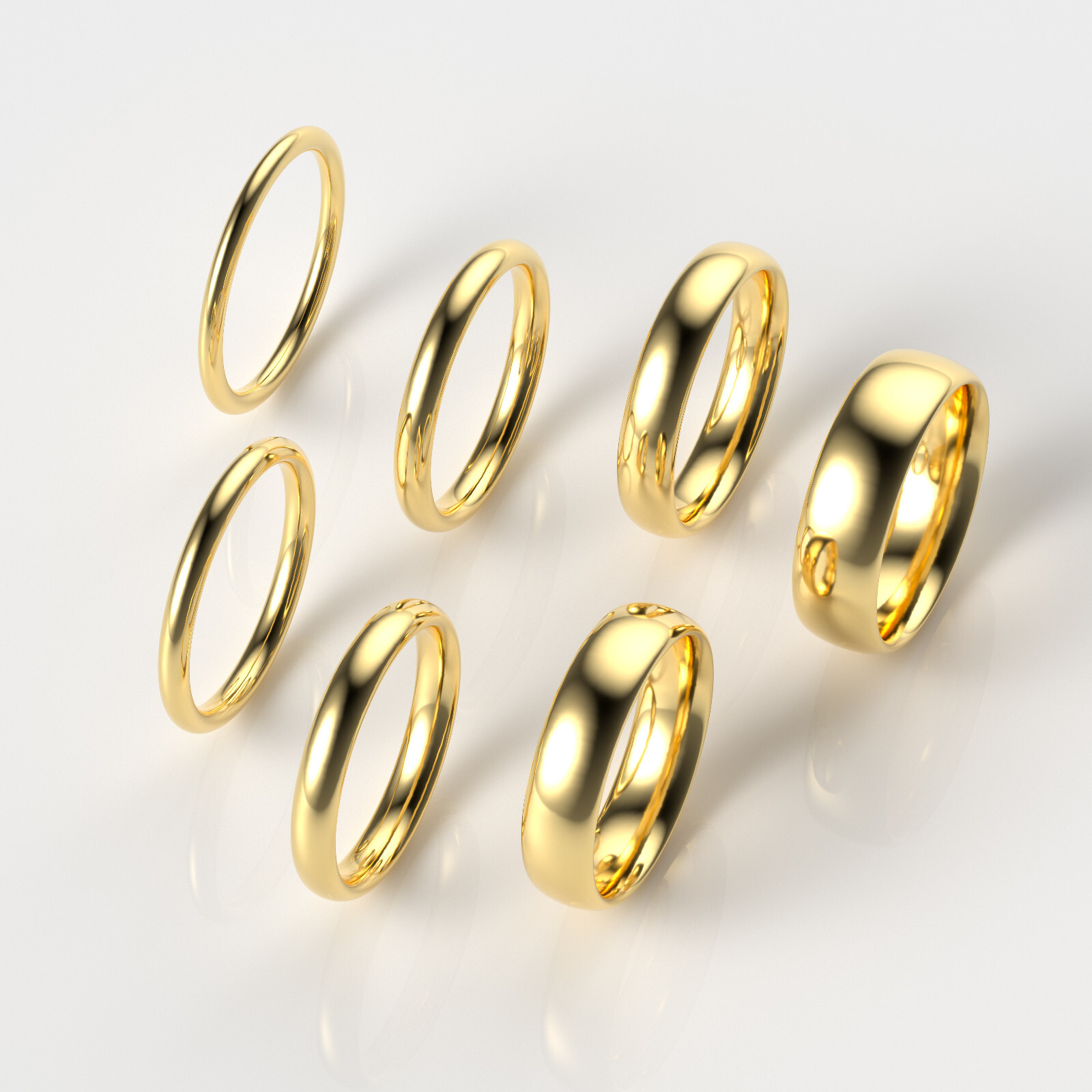 with packaging 14K Yellow Gold 15mm 2mm 25mm 3mm 4mm 5mm 6mm Comfort Fit G1N