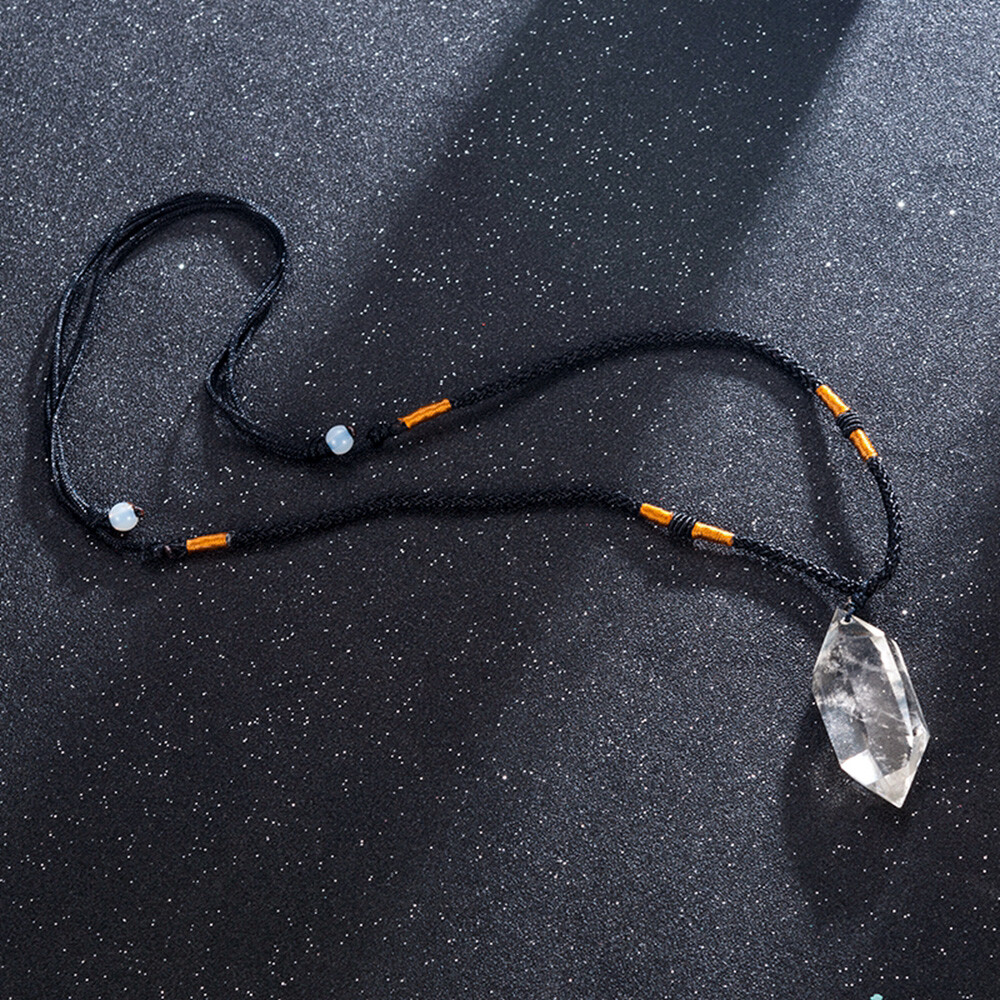 Natural Clear Crystal Quartz Point Healing Pendant Reiki Chakra Necklace Hot NEW
