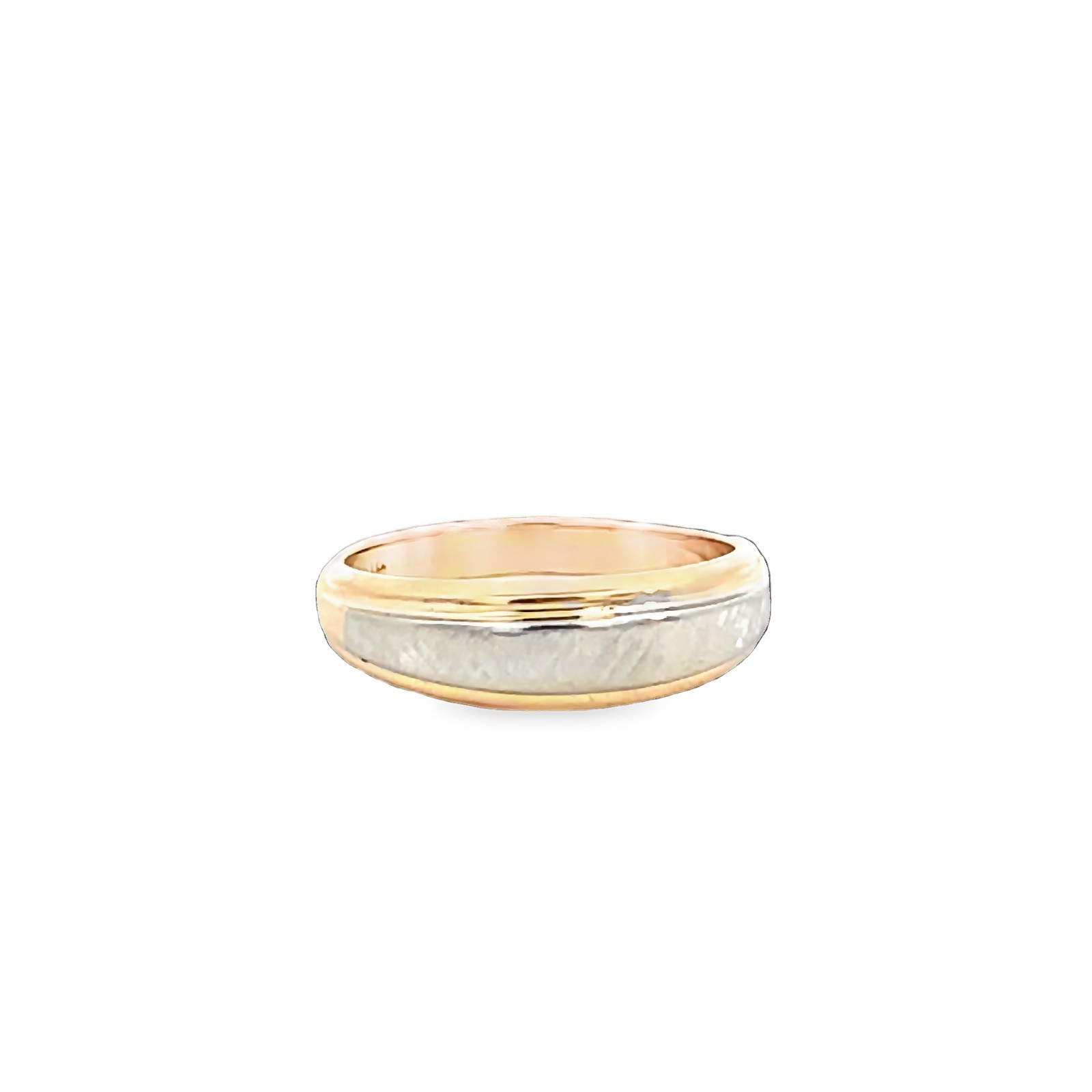 Artcarved 14k yellow white gold Design 6.5mm wedding band gents men’s size 9 NEW