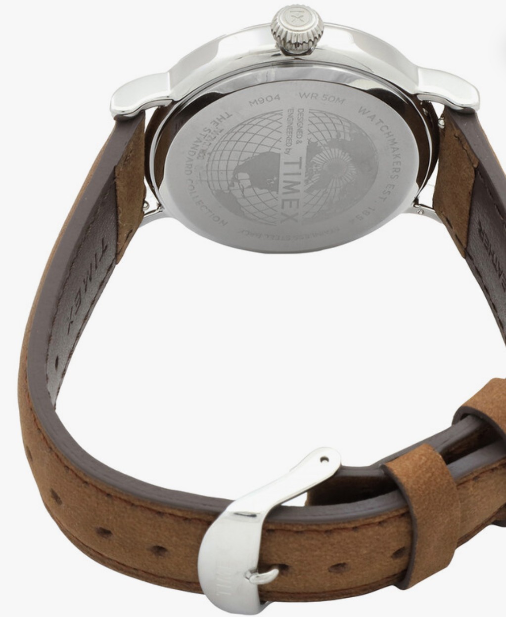 Timex Men’s Watch Standard Quartz Cream Dial Black Leather Strap TW2V27800