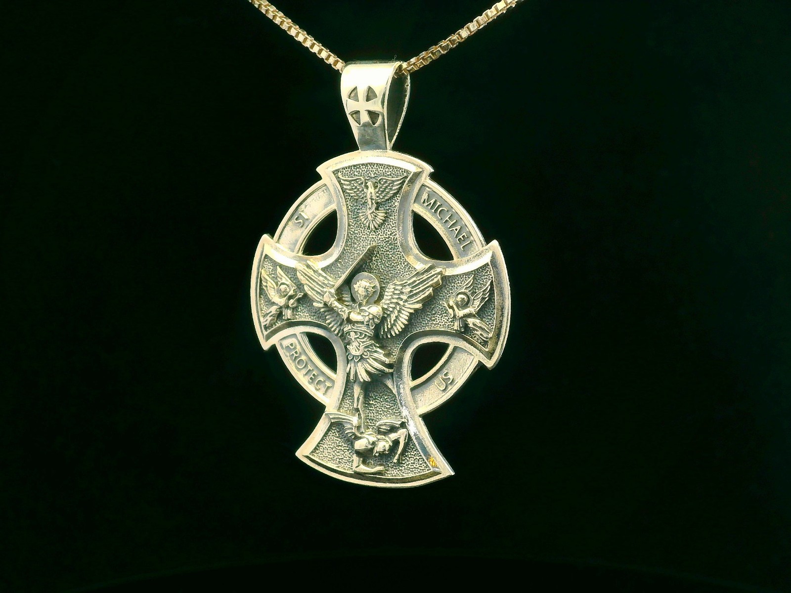 925 Sterling Silver Saint Michael Necklace