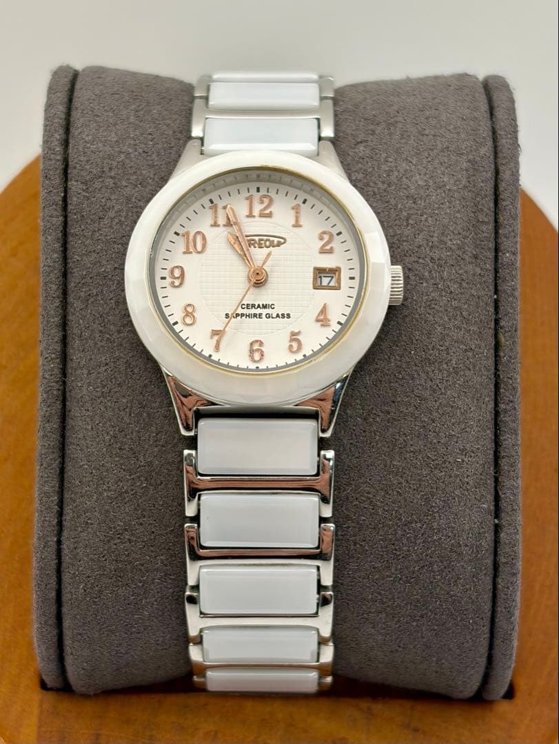 Aureole Quartz White Dial Wristwatch