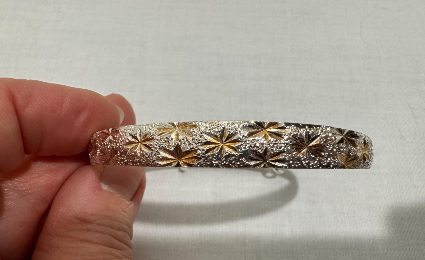 Sterling Silver Snowflake Bracelet Adjustable Engraved 925 Beautiful Wedding