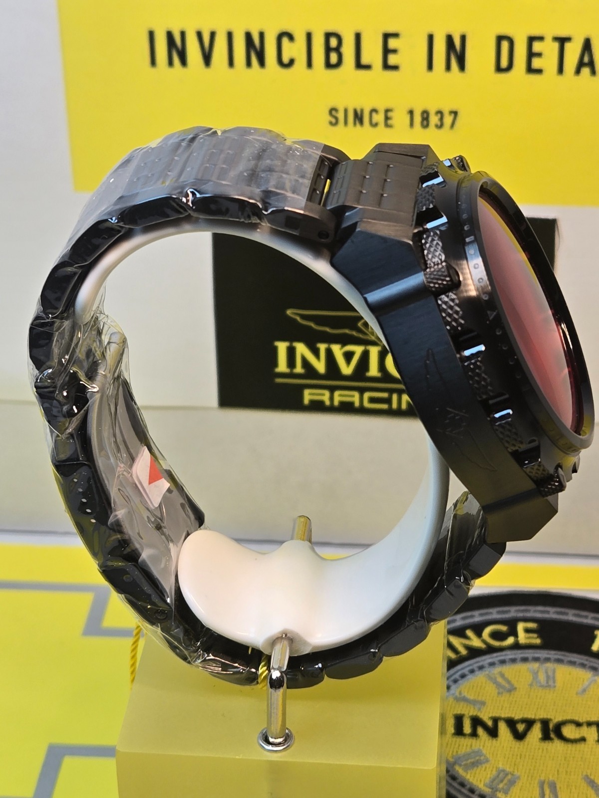 Invicta Coalition Forces Spline Mens Watch 50mm Black w/ Red Iridescent Dial NEW