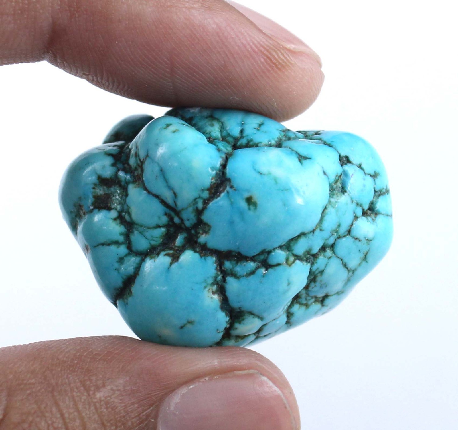 80.85 Ct/34 mm Natural Arizona Blue Turquoise Sleeping Beauty Gemstone Rough