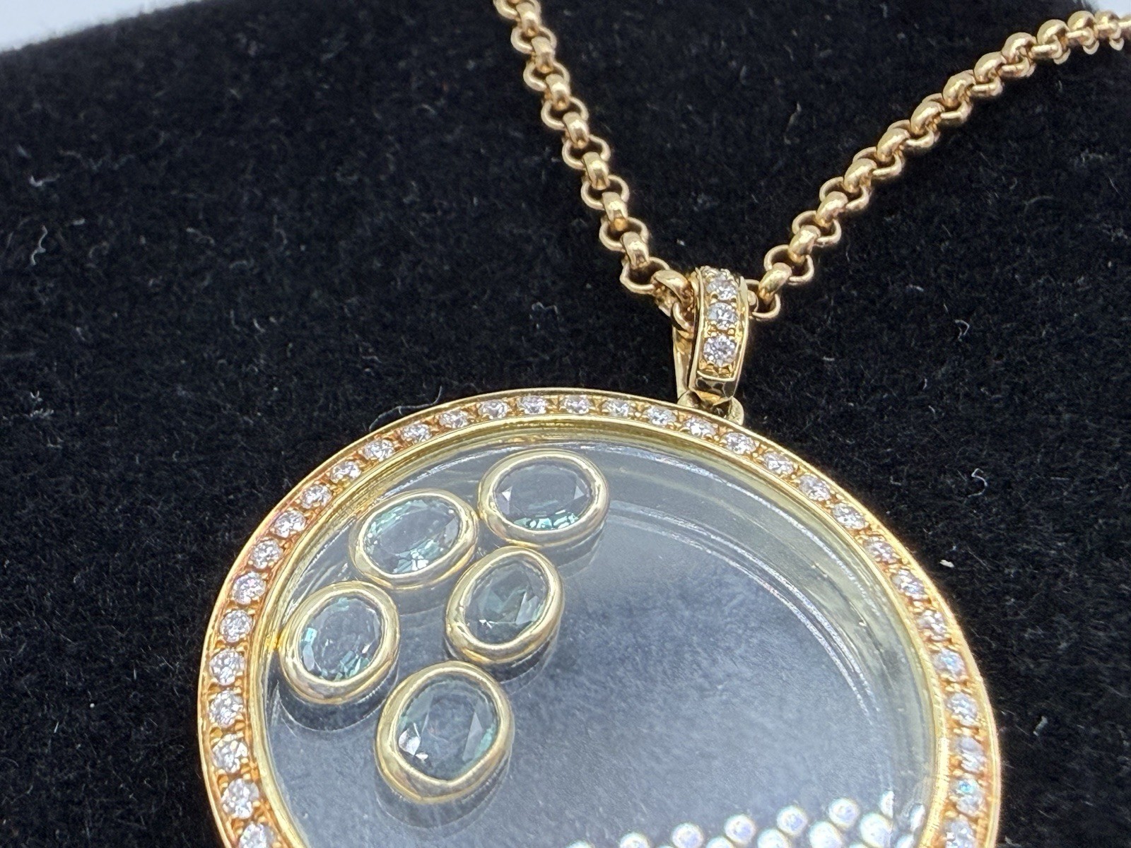 Mark Henry 18K Gold Natural Alexandrite Diamond Pendant Necklace 0.70CT w/Box