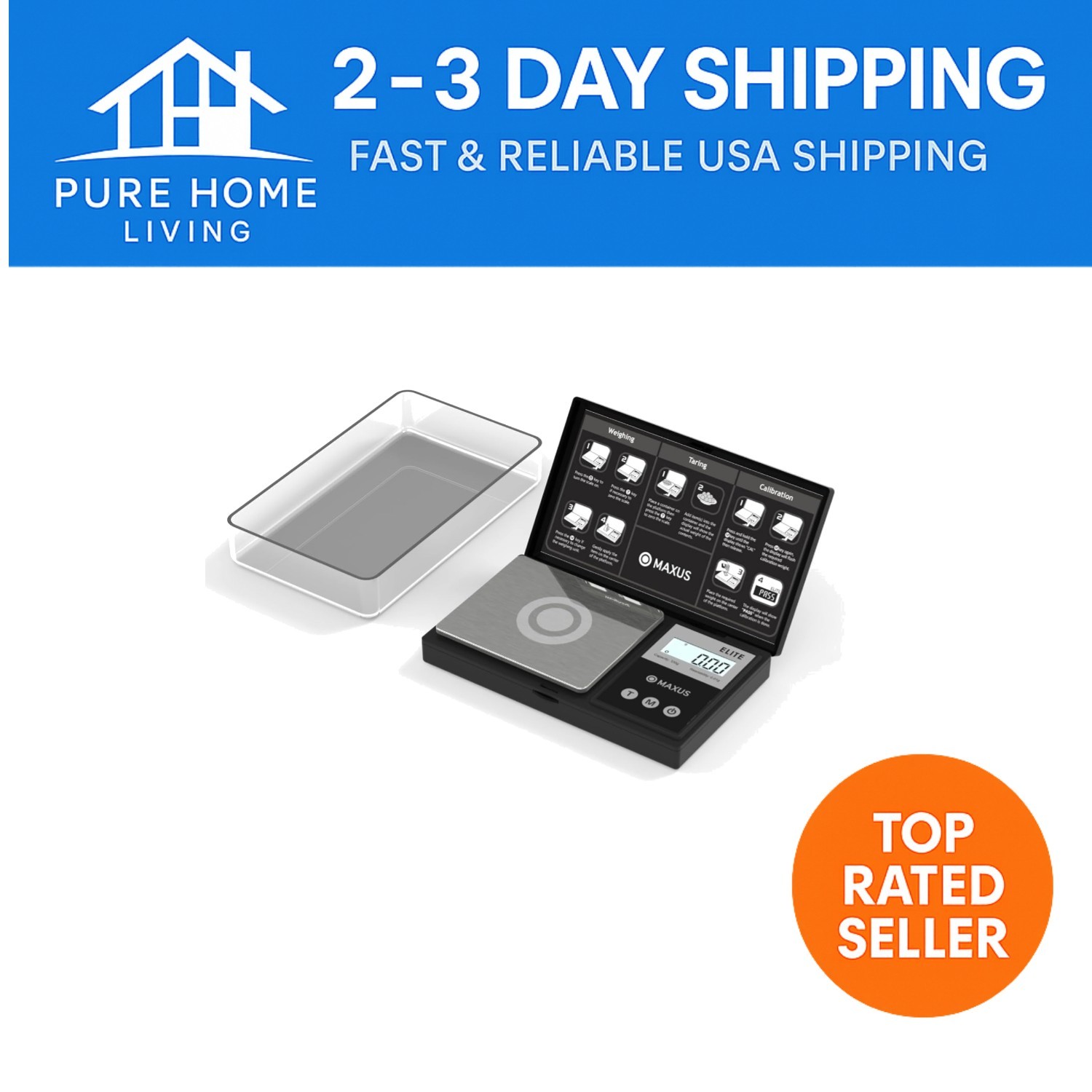 Portable Gram Scale 500g x 0.01g with Tare Function – Perfect for Food & Jewelry