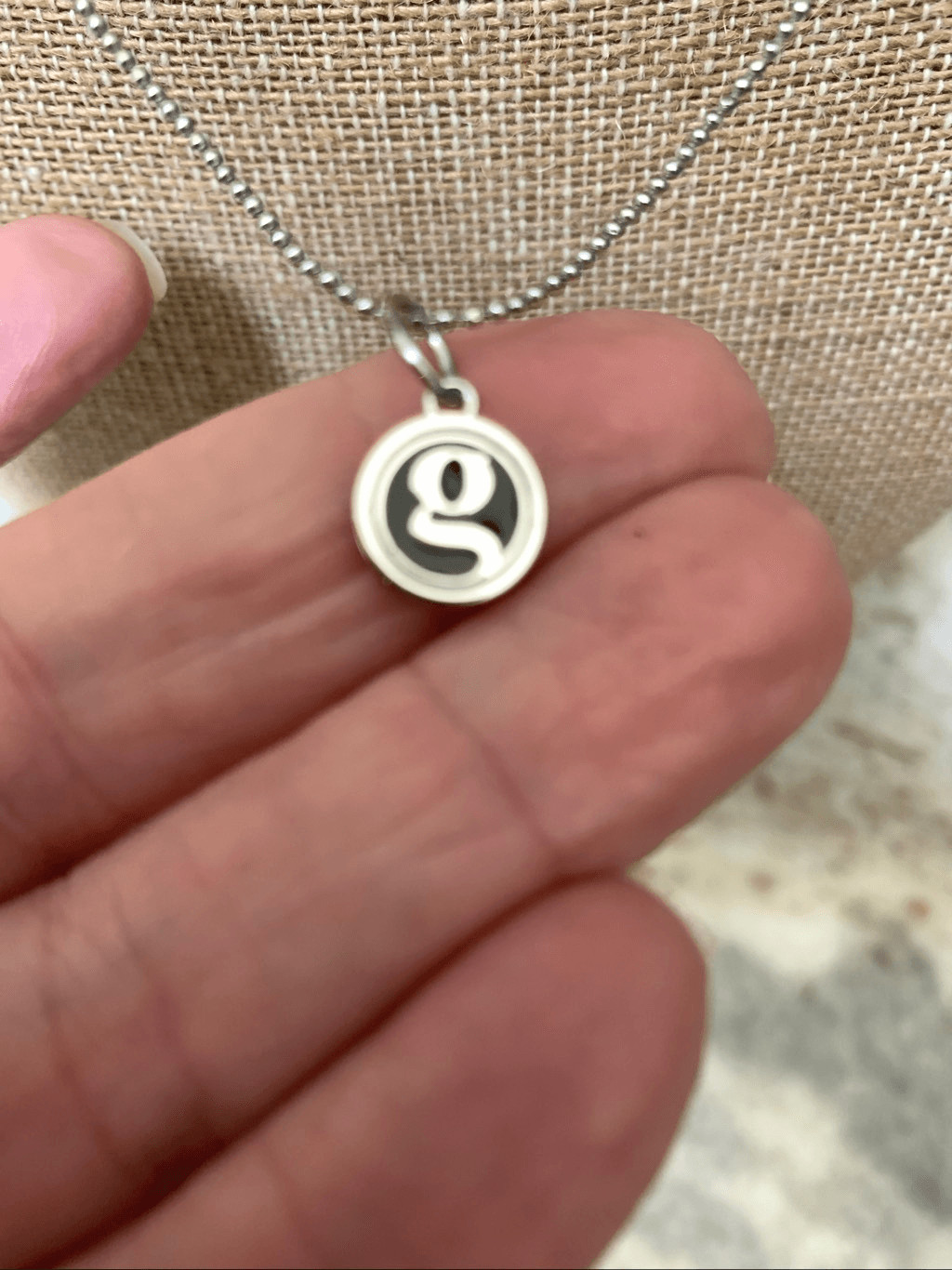 Silver Necklace Letter G #name #inspirational