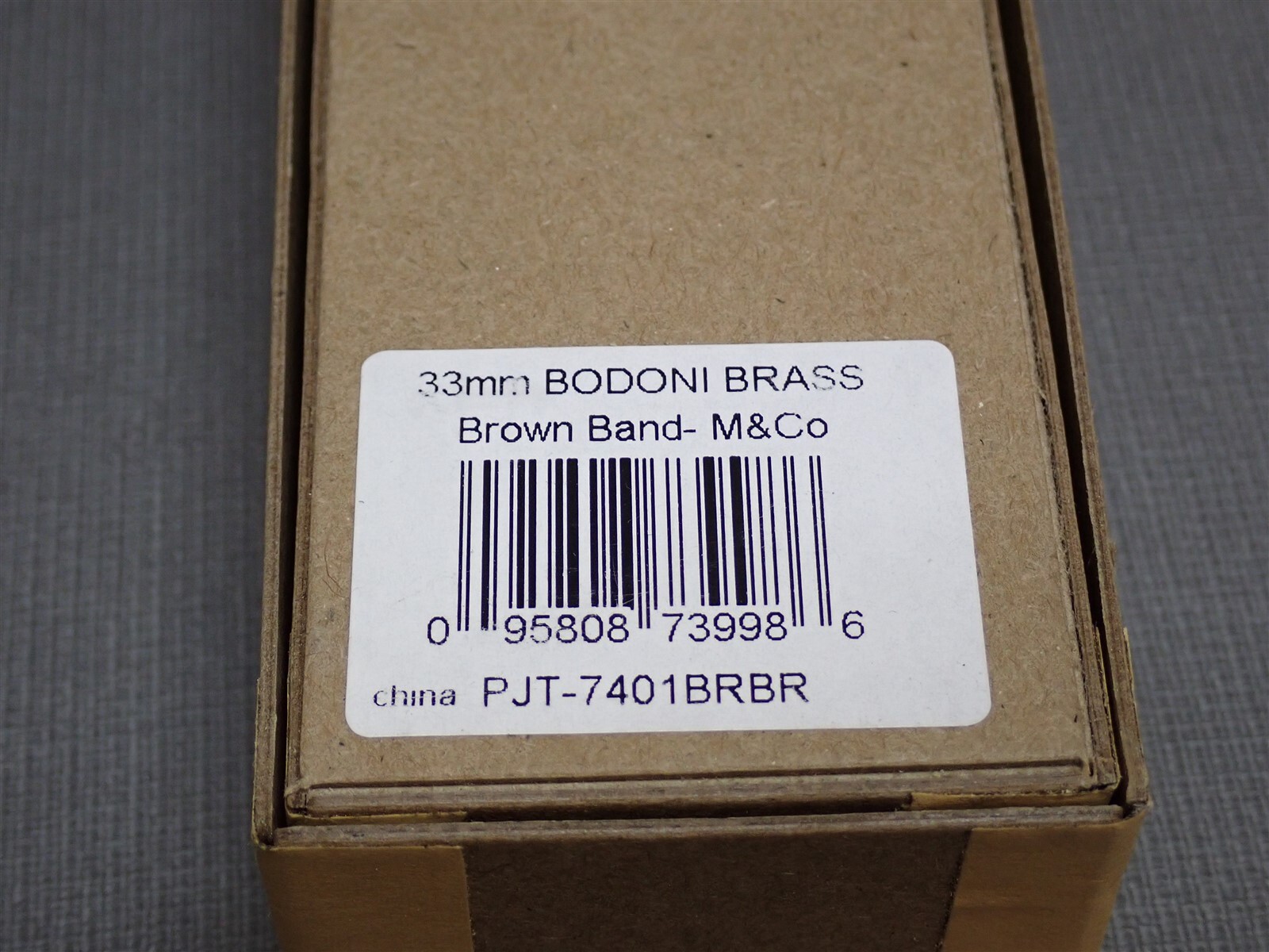 NEW Projects Watches PJT-7401BRBR Bodoni Brass M&Co 33mm Brown Leather Band