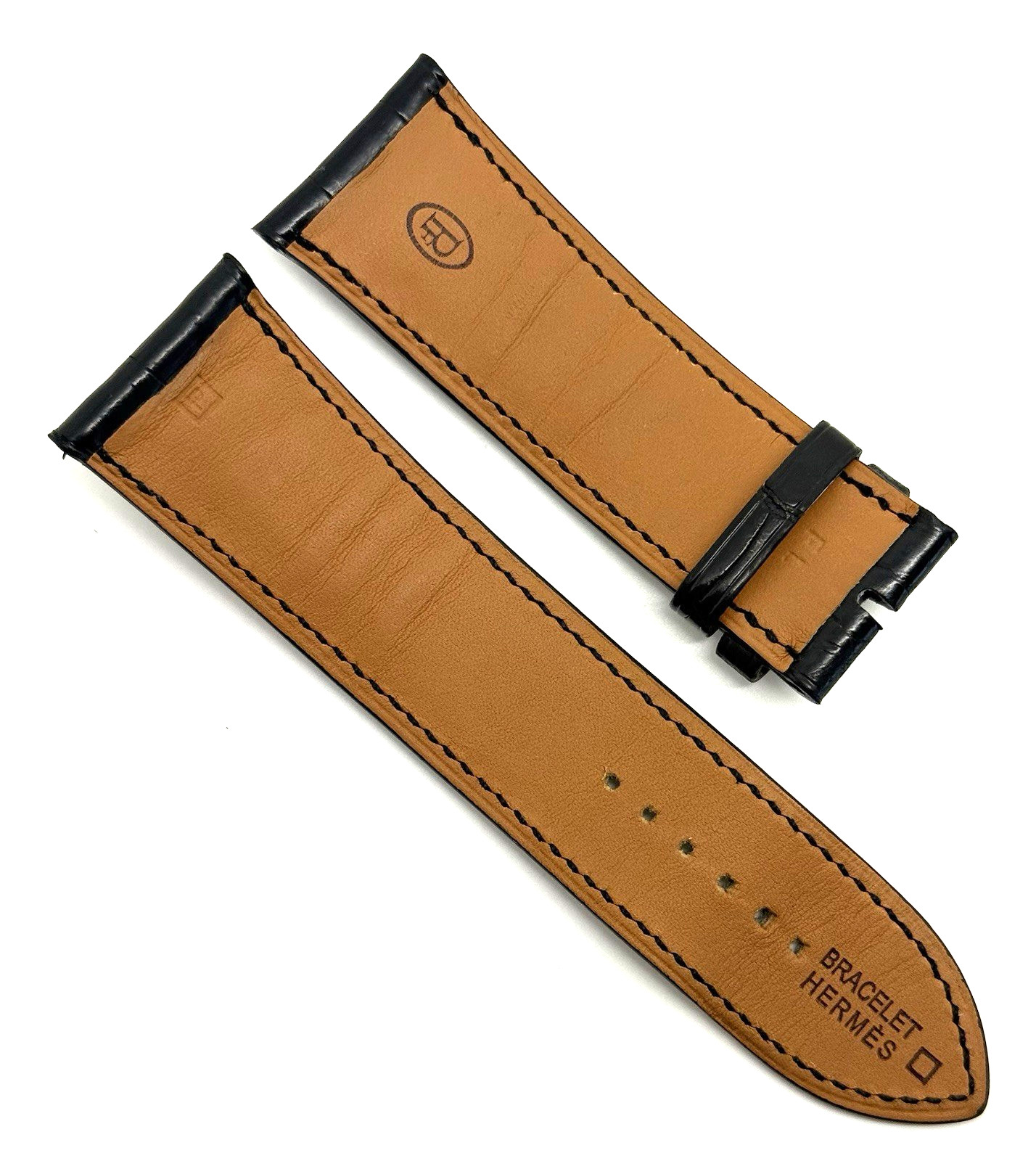 Parmigiani Fleurier 25mm x 22mm Black Alligator Watch Strap Band Authentic OEM