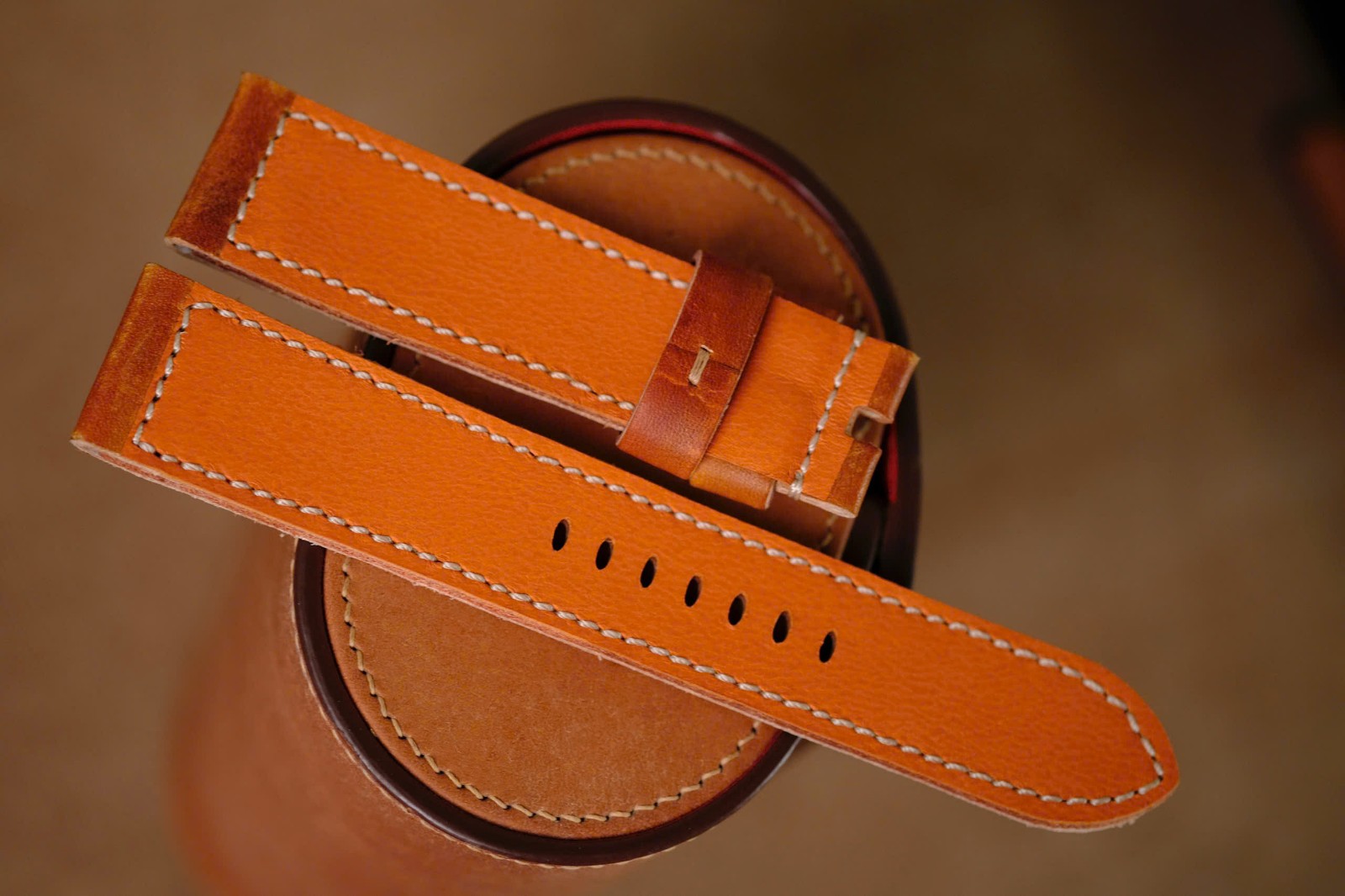 Handmade X Flottiglia MAS Edition Brown Leather Watch Strap Size 24 Or any size