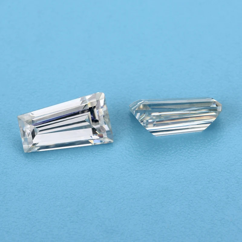 Trapezoid Shape 1x2x3mm White Cubic Zirconia Stone 5A Synthetic CZ For Jewelry