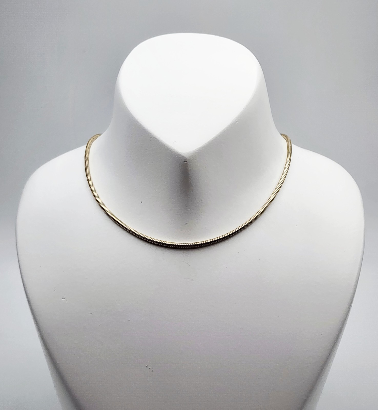 Fuzion Creations Int’l Sterling Silver Vermeil Snake Chain Necklace 22.5″