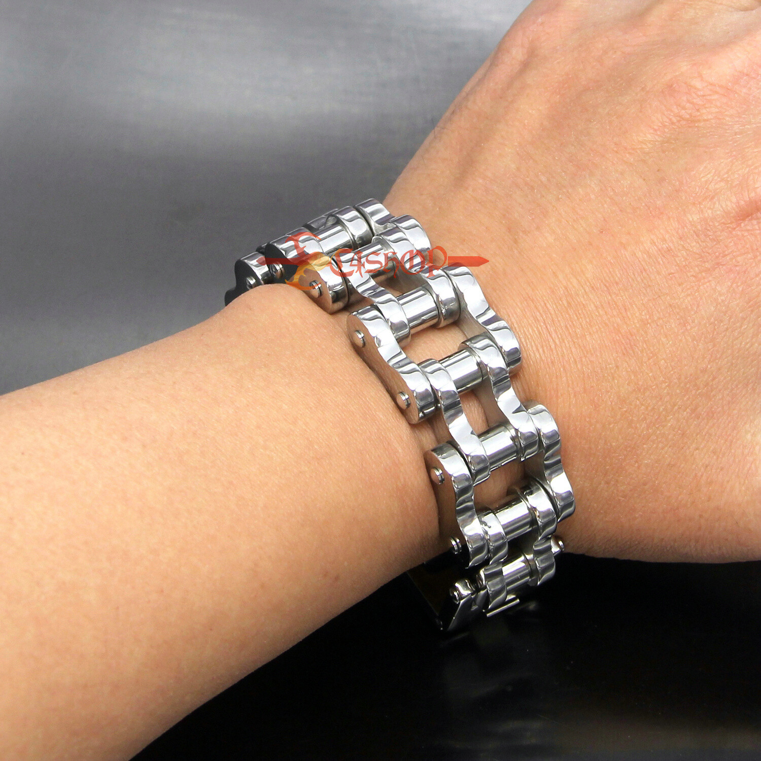 Heavy Chunky Motorcycle Bike Chain Mens Bracelet Stainless Steel Huge Biker 22mm