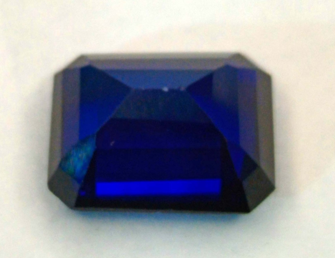 9-11 Ct Natural Emerald Cut Certified Blue Sapphire Loose Gemstone RK294