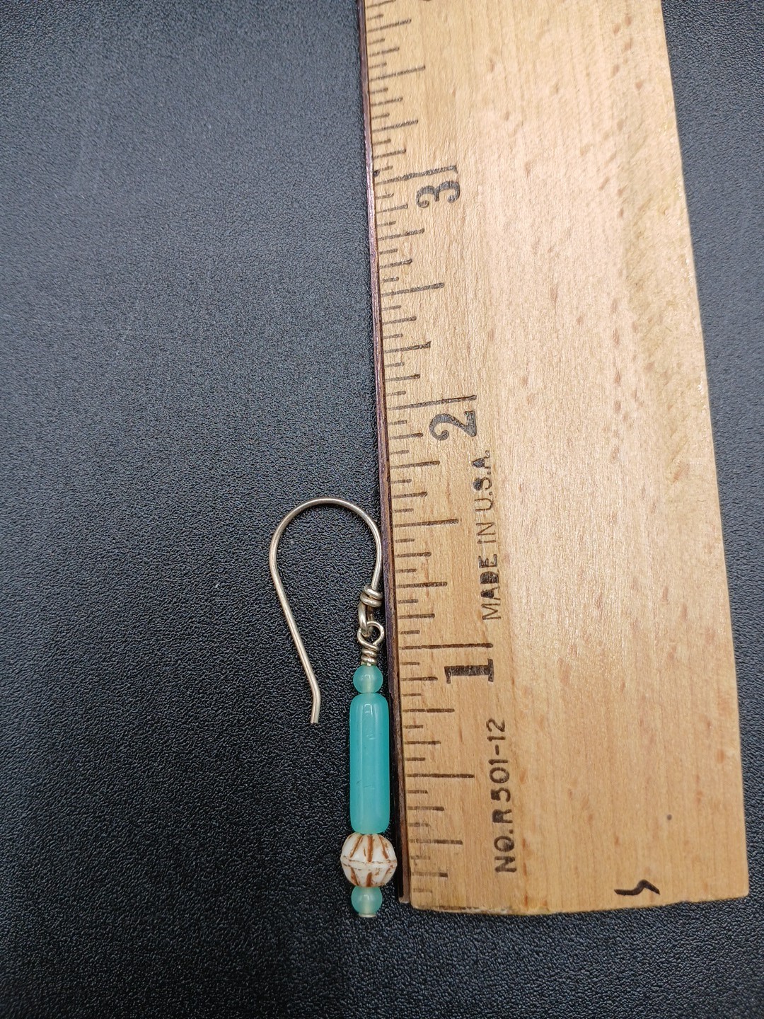 Vintage 20’s LONG Glass Beads Newly Custom Made Necklace Earrings 30in