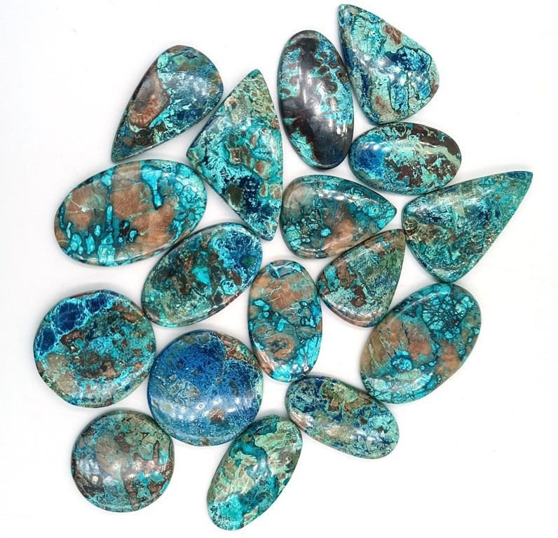 Natural Shattuckite Cabochon Gemstone For Making Jewelry Wholesale Lot 71555