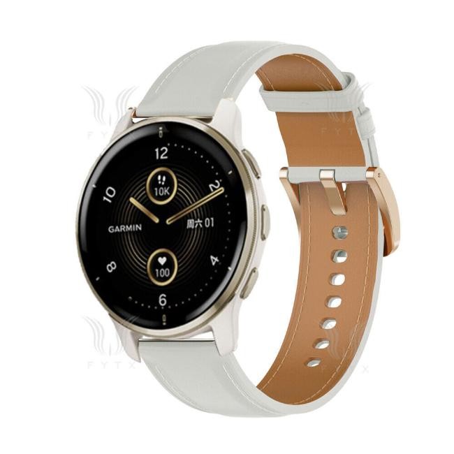 Watch Band Leather Strap For Garmin Vivoactive 5 4 4S 3 Venu 3 3S 2 2S Vivomove