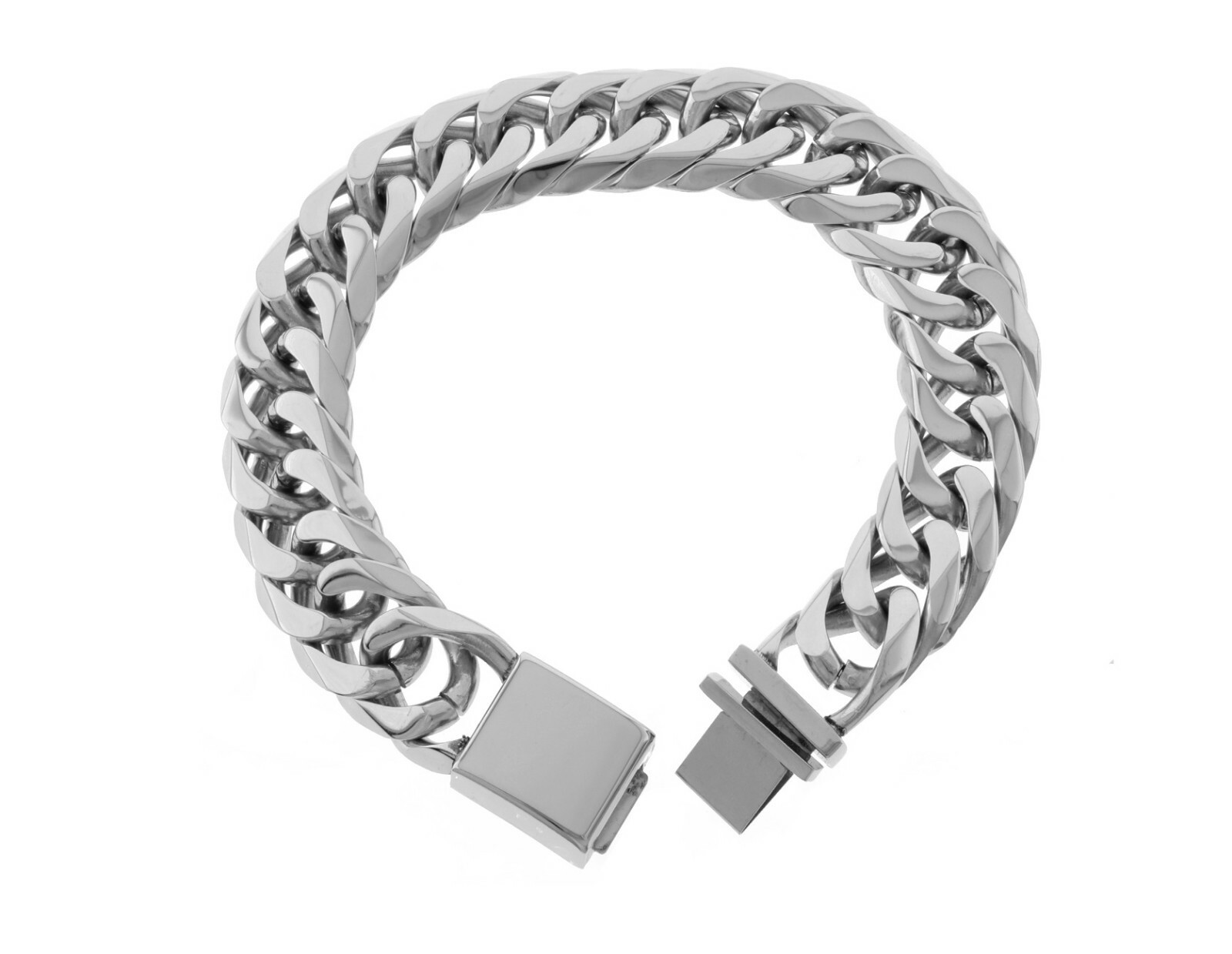 8-9” Long Solid Stainless Steel 9mm-21mm Miami Cuban Curb Link Chain Bracelet