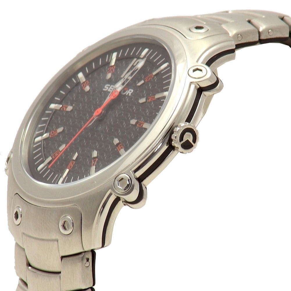 Sector Men’s Slim 400 3H 3253404025 Gunmetal Stainless Steel Analog Watch