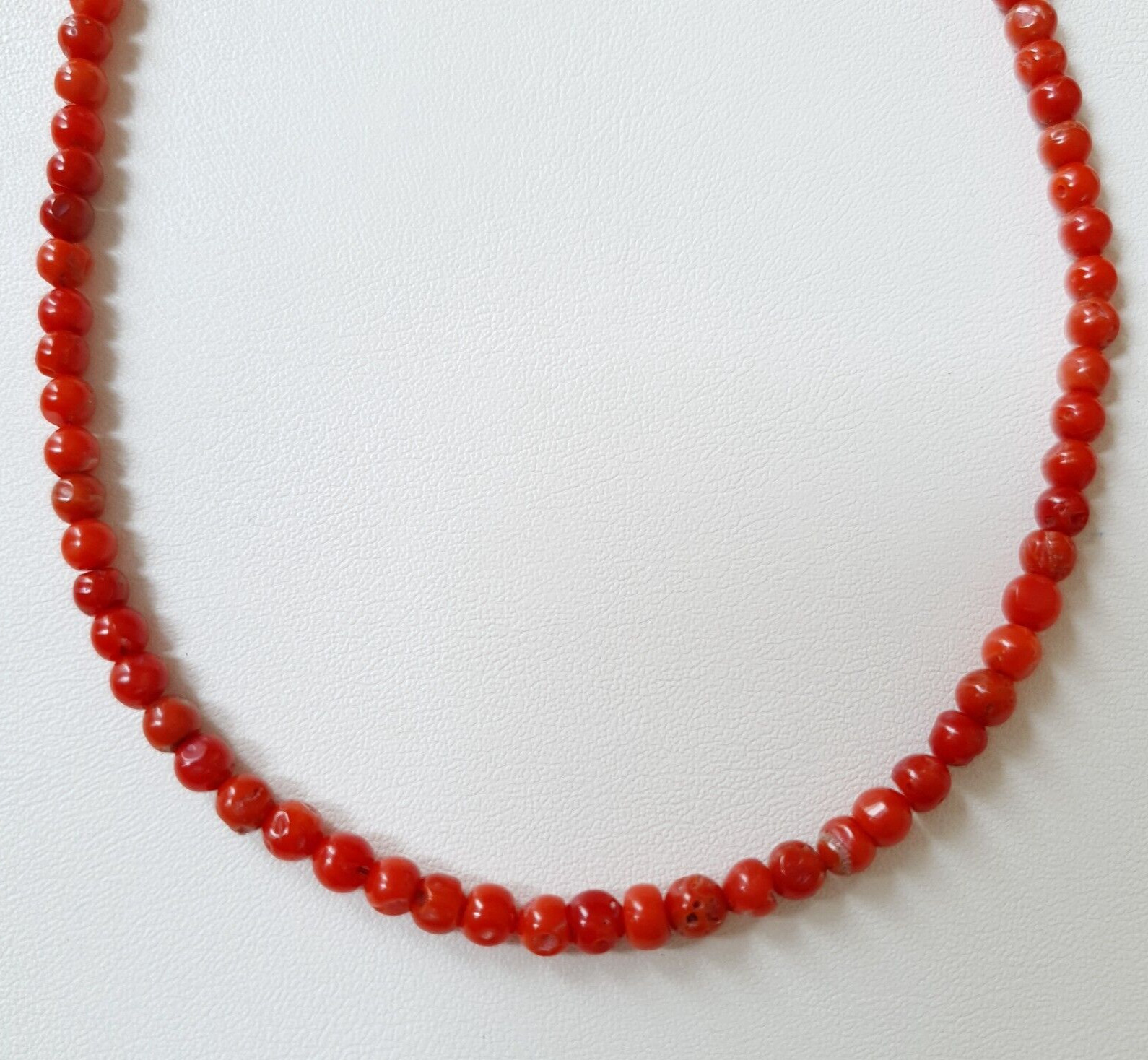 4’MM to 3’mm Italy Coral Smooth Round Beads Natural Loose Mediterranean Sea Bead